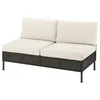 VITTSKÄR Sofa dvosed, napolju plastični ratan tamnosivi/Frösön/Duvholmen bež