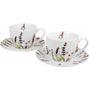 Duo Set 2 skodelic + krožnika Sivka, 280 ml porcelan, darilna embalaža, 8409