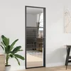 Staklena vrata Prugasti Crna 76 x 3,5 x 201,5 cm Aluminij