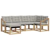 Set vanjskih sofa s jastukom 6 pcs Bijela i svjetlosiva