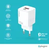 Kucni punjac Pluginn PI-D73, QC3.0 PD3.0, PPS, USB-PD 18W+20W, 38W (total) beli