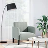 Sofa fotelja s naslonima za ruke svijetlosiva 54 cm baršunasta