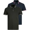 Jack&Jones 2 PAKET - moška polo triko JJEPAULOS Slim Fit 12191216 Navy Blaze r Forest Night (PLAY1) (Velikost XL)