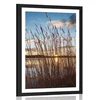 Plakat s paspartujem mirna reka ob vasi - 40x60 black