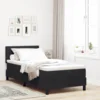 LED Box Spring Krevet s LED trakama Crna 90 x 190 cm Baršun