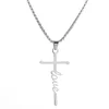 Ogrlica Love Cross - Srebrna KP28444