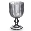 VIVALTO 370 ml rebrasti sivi kozarec za vino