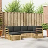 Set vanjskih sofa 6 pcs Bijela i antracit Poliester