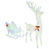 Reindeer vuče saonice šareni 70 x 26 x 129 cm Akril