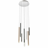 Redo 01-2053 - LED luster na sajli MADISON 8xLED/4W/230V sjajni hrom/crna/bakar