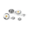 Kovinski gumb za puško z vijakom Daisy Button velikosti 26 - nikelj-bel (25 kosov)