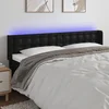 Vidaxl vidaXL LED vzglavje postelje črno 203x16x78/88 cm umetno usnje