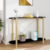 Konzolni stol crni 110 x 38 x 75 cm od konstruiranog drva