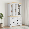 Visoka komoda Corona bijela 112x43x196cm borovina meksički stil
