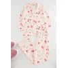 Trendyol Ecru 100% Cotton Heart Knitted Pajama Set