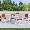 vidaXL Blazine za vrtne stole 4 kosi vinsko rdeče 120x50x4 cm