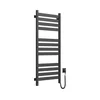 Peškirni radijator za kupatilo sa termostatom LARGO 256W 120x50 cm crna desna