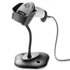 Zebra DS2208-SR BLACK WITH STAND COILED USB KIT: DS2208-SR00007ZZWW SCANNER, CBA-U32-C09ZAR SHIELDED COILED USB 9 CABLE, 20-71043-04R STAND (DS2208-SR7U3200SGW)