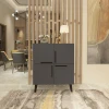 HANAH HOME Komoda Makro Anthracite