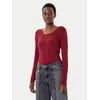 ONLY Bluza Live Love 15204712 Bordo rdeča Stretch Fit