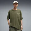 PUMA Select Essentials Wash Tee Oversized Men, Clothing, Moss Veil, XS