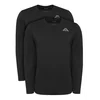 Kappa Komplet majic z dolgimi rokavi? Logo Saro 37216LW Črna Regular Fit