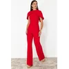Trendyol Woven Stylish Jumpsuit with Red Cape Detail