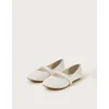 Monsoon Baletanke za devojčice Communion Pearl Strap Bal, Bele