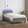 Krevet box spring s madracem LED tamnosivi 80 x 200 cm tkanina