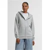 Womens zip-up hoodie Fluffy Hoody gray