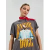Sinsay - Pamučna majica sa printom Snoop Dogg - tamno siva