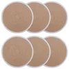 vidaXL Placemeti iz jute 6 pcs Naravna in bela O 30 cm 100% Tossa juta