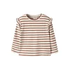 LilAtelier Majica NMFLIMIA MIA rjava / off-bela