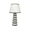 KERAMIČNA STOLNA LAMPA/E14/MAX 35W/CONE/BIJELA S CRNIM LINIJAMA