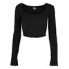 Womens short sleeve Corsage long sleeve, black