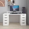 Hanah Home radni sto Alen 150cm 8 Drawer, 150 cm, beli