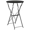 Bistro Stol Antracit O 50 x 71 cm Čelik s prahom