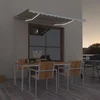 Tenda na ručno uvlačenje s LED svjetlom 350 x 250 cm krem