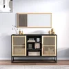 Komoda crna 105 x 30 x 65 cm od konstruiranog drva