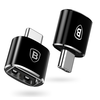 BASEUS USB NA USB-C OTG ADAPTER ALUMINIJAST ČRNEGA OBLIKA