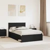 Krevetna konstrukcija Crna 135 x 190 cm Konstruirano drvo