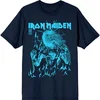 Iron Maiden Majica 50 Life After Death Flames Blue Unisex Navy Blue XL
