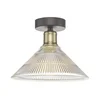 Där Lighting BOY0175 - Plafonsko svetlo BOYD 1xE27/60W/230V prečnik 25 cm mesing/prozirno staklo