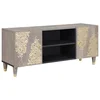 TV ormar s policom Siva 105 x 33 x 46 cm Čvrsto drvo manga