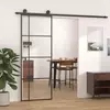 Klizna vrata od stakla ESG i aluminija 76 x 205 cm crna