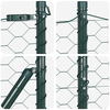 vidaXL šesterokotna ograja zelena 1,4 x 100 m jeklo