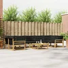 Set vanjskih sofa 8 kom. Bijela i crna Smeđa 79 x 79 x 37 cm