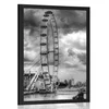 Plakat edinstveni London in reka Temza v črnobeli varianti - 40x60 black