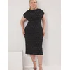 Trendyol Curve Ženska haljina Tbbss25Ah00164, Crna