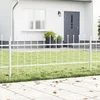 Vrtna Ograda 5 pcs Bijelo 8,5 x 0,6 m Čelik s prahom